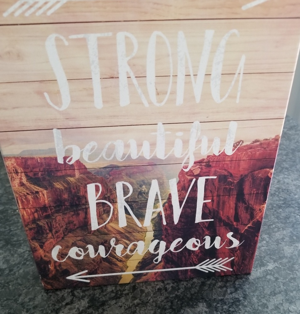 Inspirational wooden wall hanging